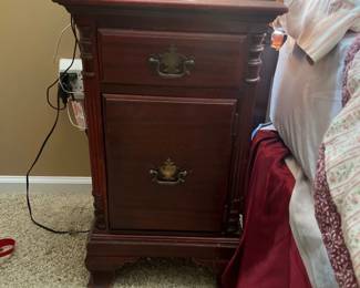 solid mahogany bedside table 