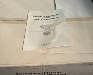 Brand new 52 inch crystal ceiling fan