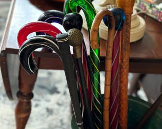 Vintage hand blown glass canes