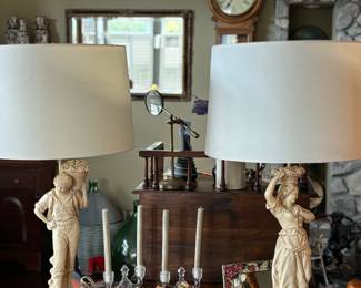 Vintage figural lamps