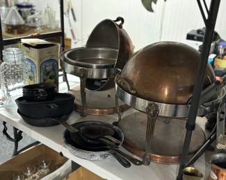 Copper serving dishes 