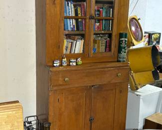 Antique stepback cupboard 