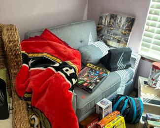 Second matching small sleeper sofa, games