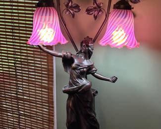 Bronze figural lamp 