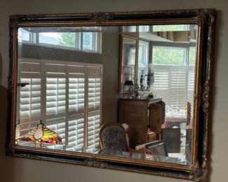 Stunning beveled antique mirror 