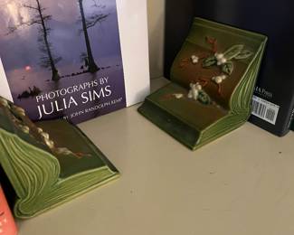 Vintage Roseville bookends!