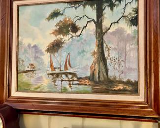 Original oil on canvas signed by Janet Rucker.