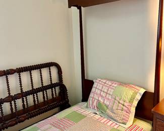 Pair of beautiful antique twin beds.