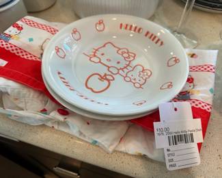 1976 and 2000 Hello Kitty Pasta Dish, Hello Kitty Apron