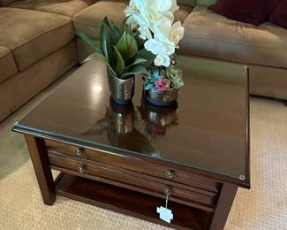 Square Glass Top Coffee Table