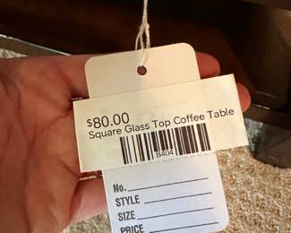 Square Glass Top Coffee Table
