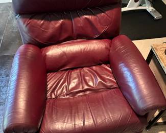 Leather recliner chair