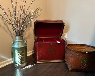 Decorative Jug with Sprigs, Sicilian Life Chest

