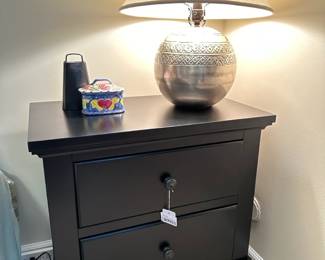 Sarreid Ltd. Brass Sphere Table Lamp, J.H. Furniture Nightstand