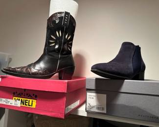 Women's shoes including brands such as: Montrail, Fly London, FootJoy, Franco Sarto
,Via Spiga, Donald J Pliner, Isaac Mizrahi, Aquatalia, Vaneli, Anne Klein, Clark's, Brooks, New Balance