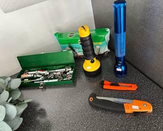 Knives, flashlights