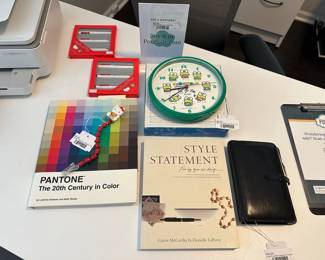 1990 Hello Kitty Keroppi Clock, Fashion Books, Coach Leather Agenda Planner