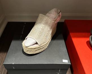 Women's shoes including brands such as: Montrail, Fly London, FootJoy, Franco Sarto
,Via Spiga, Donald J Pliner, Isaac Mizrahi, Aquatalia, Vaneli, Anne Klein, Clark's, Brooks, New Balance