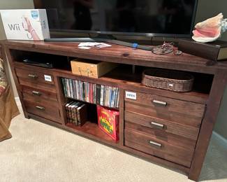 Progressive Furniture media cabinet, Wii
