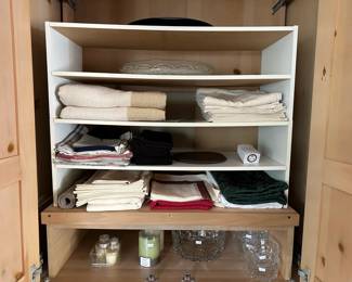 Napkins, candles