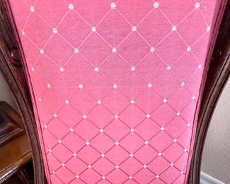 Example of fabric on 8 Bau dining chairs and 6 window panels 