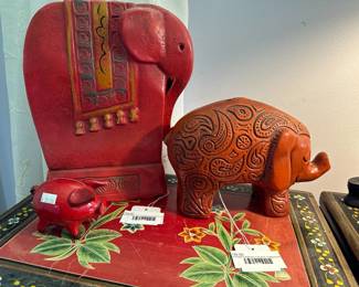 Vintage Elephant Ceramic Piggybank, MCM Marcia of California Ceramic Elephant