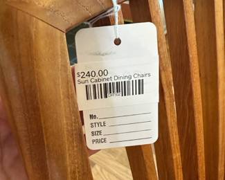 Sun cabinet dining chairs