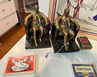 Vintage Lincoln Pair Bookends