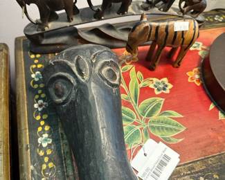 Carved Wood Nepal Croc Mask