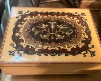 Vintage Wood Inlay Box
