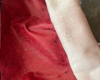 Vintage  Red Nougehyde