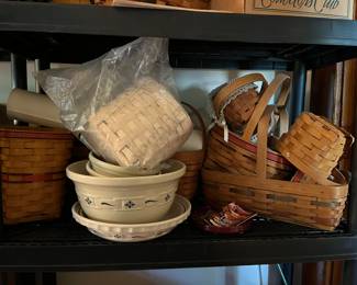 Longaberger Baskets And Pottery
