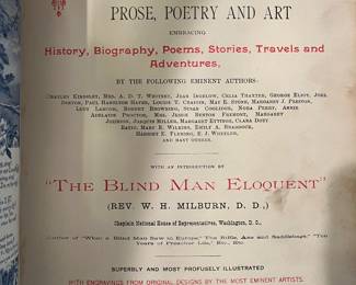 1889 Boys and Girls New Pictorial Library, Prose, Poetry and  Art
