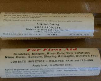 Vintage Bactine bottle, Miles Lab, Elkhart, IN