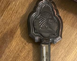 Vintage Skeleton Key Thermometer-Indian Head