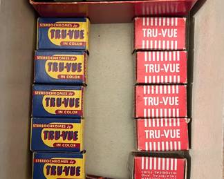 Vintage Tru-Vue Stereoscope Viewer with 10 Reels