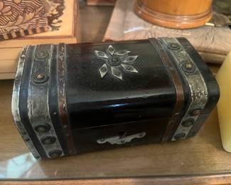 Antique Black Lacquer Box