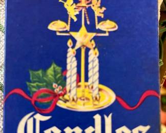 Vintage candles for Swedish Angel Chimes and Christmas Tree