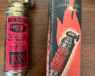 1940’s-50’s Presto CB, Motorcycle, Boat Car Fire Extinguisher 