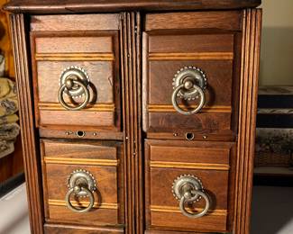 Antique 4-drawer Sewing Cabinet