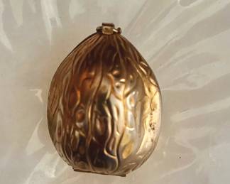 Vintage Metal Walnut Sewing Kit