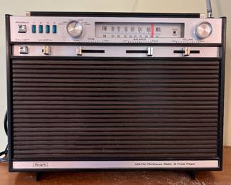 Vintage Sears Portable AM/FM Radio 8-Track Player