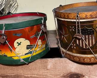 Vintage tin litho child’s drum 