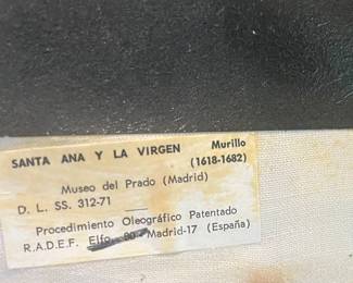 Santa Ana y La Virgen oil painting