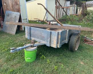 Hand Made Wooden Trailer with Hitch (Good Working Condition)