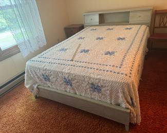 Mid-Century Kroehler 2 Drawer Sky Blue Full Sized Bed