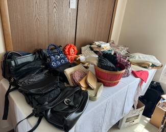 Collection of Handbags & Linens