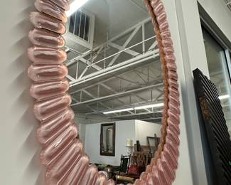 Pair of large and spectacular Venetian glass mirrors.