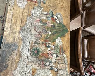 Chinese painted velum marriage box