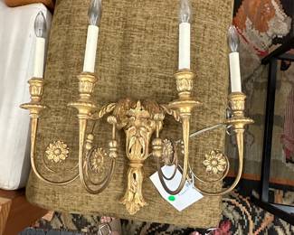 Italian giltwood sconce.